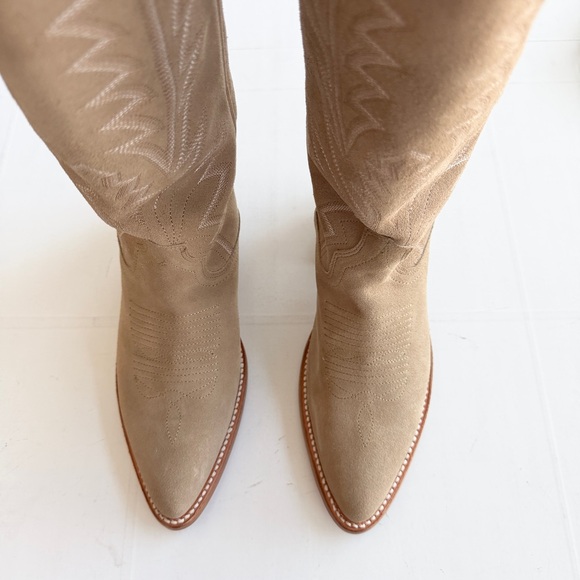 New TECOVAS The Abby Western Boot Women’s SIZE 9 Driftwood Suede - Picture 5 of 12